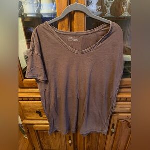 Aerie Brown Short Sleeve Tee